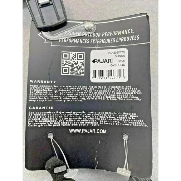 Pajar NWT 2 pair Women's Susan Quilted Mitten Oxblood Size XS/SM - Picture 3 of 12